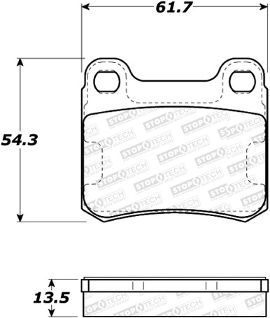 StopTech Street Brake Pads with Hardware | 308.03350