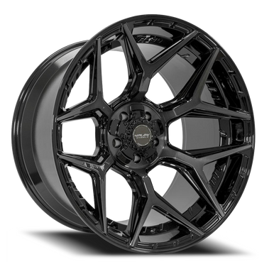 4Play 4P06 Wheel 22x10 5x127 & 5x139.7 Gloss Black w/ Brushed Face & Tinted Clear -18mm limited stock