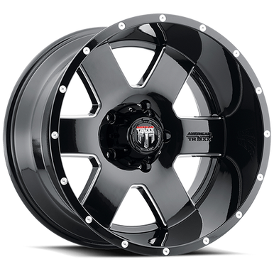 American Truxx At155 Armor Wheel 18x9 5x127 Gloss Black Milled -12mm - NO RETURNS online