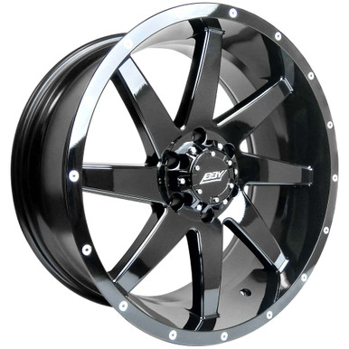 Bby Offroad 05 Blade Wheel 20x10 5x127 Black w/ Milled Rivets -19mm online sale