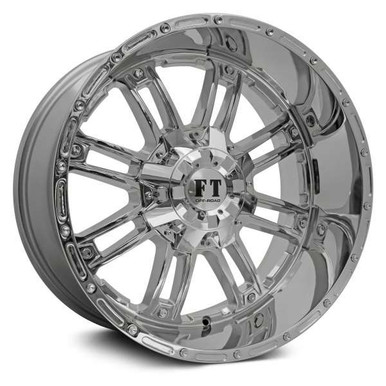 Full Throttle Ft8033 Wheel 20x10 5x127 & 5x135 Chrome -24mm hot on sale