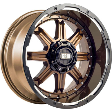 Grid Gd10 Wheel 18x9 5x127 & 5x139.7 Gloss Bronze w/ Black Lip -12mm cheap