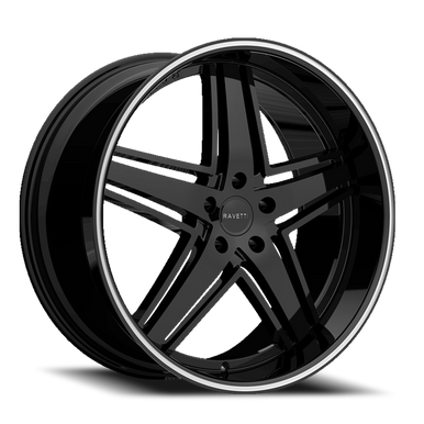 Ravetti M6 Wheel 20x8.5 5x114.3 Black With Milled Pinstripe 38mm clearance sale
