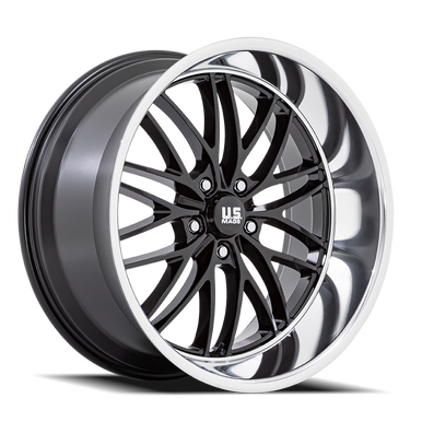 Us Mags U138 Santa Cruz Wheel 22x9 5x127 Gloss Black With Diamond Cut Lip 15mm online deal