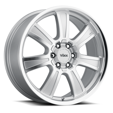 Voxx Turin Wheel 17x8.5 6x132 & 6x139.7 Silver w/ Mirror Machined Face And Lip 39mm