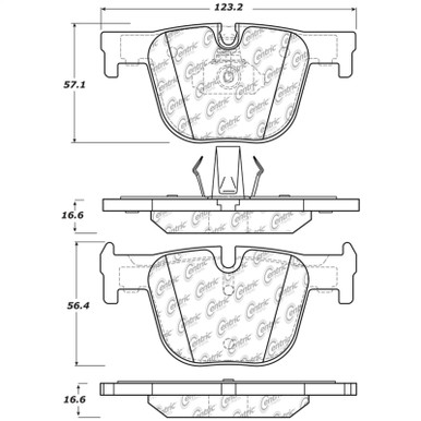 StopTech Street Brake Pads with Hardware | 308.16100