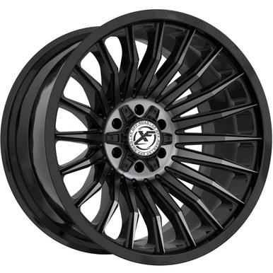 Xf Off-Road Xf-231 Wheel 22x12 5x127 & 5x139.7 Gloss Black & Machined Titanium Double Dark Tint -44mm online deal